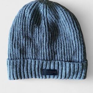 True Religion Gray Ribbed Beanie